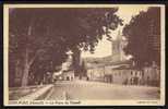 CPA  ANCIENNE- FRANCE- SAINT-PONS (34)- LA PLACE DU FOIRAIL AVEC ANIMATION- LE PONT- LES POMPES A ESSENCE- - Saint-Pons-de-Thomières