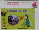 Postman Bicycle Cycling,China 1999 Guiyang Mail & Newspaper Delivery Burau Advertising Pre-stamped Card - Vélo