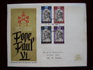 KUT 1969 VISIT Of POPE PAUL VI To UGANDA Issue 4 Values To 2/50  On FDC. - Kenya, Ouganda & Tanzanie