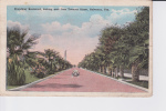 Vintage Pc Broadway Boulevard, Looking West From Tremont Street - Galveston