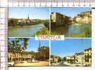 LIMOUX  -  4 Vues  :  L'Aude à Limoux, Coin De Limoux, Place Du Marché, Le Rond Point Et La Route De Carcasonne - Limoux