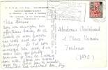 REF LBON6 - GUADELOUPE - CARTE POSTALE VOYAGEE BASSE TERRE / TOULOUSE 4/9/1962 - Covers & Documents