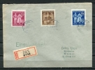 Czechoslovakia Occ./Bohemia & Moravia 1944  Cover Registered Mi 133-5 Complete Set  CV 34 Euro - Cartas & Documentos