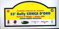 X Adesivo Stiker Etiqueta 23 RALLY CONCA D'ORO CORLEONE - Plaques De Rallye