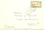 LBON6 - GUADELOUPE - LETTRE POINTE A PITRE / LYON  ??/??/1935 ENVELOPPE "Cie Gle TRANSATLANTIQUE - LINEA FRANCESA" - Covers & Documents