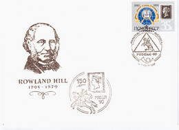 Russia USSR 1990 FDC Rowland Hill 150th Anniversary Of First Stamp England Horse Horses - FDC