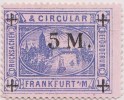 Seeing Eye, Triangle, Masonic Symbol, Freemasonry, Surcharge Overprint, Frankfurt Local Post 1887, Mint Germany As Scan - Franc-Maçonnerie