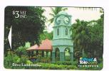 FIGI (FIJI) - POST & TELECOM (GPT) - 1995  SUVA LANDMARKS: THURSTON GARDEN CLOCK TOWER   CODE 11FJB  - USED - RIF. 3652 - Fidji