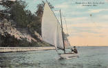 Cleveland Ohio - Sailing Boat - Rocky River - Travelled 1912 - Vintage - 2 Scans - Braun Post Card Co. - Cleveland