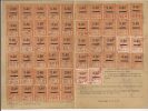 N754 - CARTE QUITTANCE COMPLETE STRASBOURG RETRAITES OUVRIERES ET PAYSANNES - 1921/1922 - TIMBRE JAUNE SURCHARGE 2.40 - - Other & Unclassified