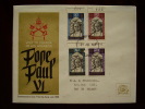 KUT 1969 VISIT Of POPE PAUL VI To UGANDA Issue 4 Values To 2/50  On FDC. - Kenya, Uganda & Tanzania