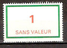 Timbre France Fictif Y&T N°F205 **. Année 1976.  1. Vert Et Orange. Cote 1,00 € - Phantomausgaben