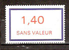 Timbre France Fictif Y&T N°F206 **. Année 1976.  1,40. Bleu Foncé Et Orange. Cote 1,00 € - Phantom