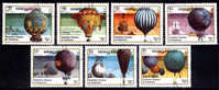 Cambodge - KAMPUCHEA : 03-06-1983 (OBL) : Mich : 488-494  Cote : 2,00 Eur  Yv : 393-399 - Luchtballons