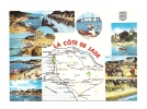 Cp, Carte Géographique, La Côte De Jade, Voyagée - Carte Geografiche
