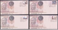 India 2005 MAHATMA GANDHI  Set Of 4 Covers # 20562 Indien Inde - Mahatma Gandhi