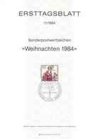 # 1984 Berlino - ETB N. 11 (ERSTTAGSBLATT) - 1e Dag FDC (vellen)