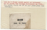 RARE .BON 1 FR. GARDE NATIONALE DE PARIS . 1848 - Bonds & Basic Needs