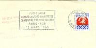 FRANCE FLAMME JUMELAGE 35° GALA DE L'UNION DES ARTISTES CENTENAIRE TOULOUSE LAUTREC PARIS 1965 - Impressionisme