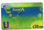 GHANA - GT / ONE TOUCH    (GSM RECHARGE)   -  U TOUCH 50.000    - USED -  RIF.628 - Ghana