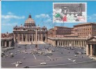 Carte Maximum MONACO  N°Yvert  1491 (Rome - Basilique St Pierre) Obl Sp Ill 1985 (Expo Italia 1985) - Cartoline Maximum