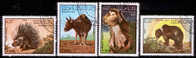 LAO / HEDGEHOG / BEAR / COW / 4 VF USED STAMPS  . - Apen