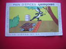 BUVARD-PAIN D´EPICES GRINGOIRE-LES AVENTURES -ILLUSTRATION COQ-LE LIEVRE ET LA TORTUE-1- -PHOTO RECTO / VERSO - Honigkuchen-Lebkuchen