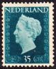 1947-48 Koningin Wilhelmina 35 Cent Donkergroen NVPH 485 Ongestempeld - Ungebraucht