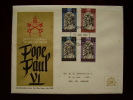 KUT 1969 VISIT Of POPE PAUL VI To UGANDA Issue 4 Values To 2/50  On FDC. - Kenya, Ouganda & Tanzanie