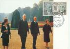 FRANCE CARTE MAXI GENERAL DE GAULLE  AVEC LE CHANCELIER ALLEMAND 14/01/1988 - De Gaulle (Generaal)