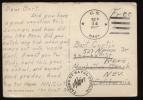RARA CARTOLINA DI CALTANISSETTA  INVIATA DA NAVE U.S.A. ANNI 40 CON CENSURA - Postal History