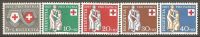 Switzerland 1957 Mi# 641-645 ** MNH - Unused Stamps