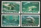 Samoa     "Dolphins"   Set    SC# 943-46 MNH** - Samoa (Staat)