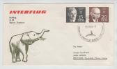 Germany First Interflug Flight Cover Berlin - Freetown Sierra Leone 26-11-1969 With Elephant Cachet - Covers & Documents