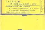 CARNET 2376-C 4 Liberté De Delacroix "POUR OFFRIR DES TIMBRES" Fermé En Paquet De 10 Carnets Parfait état SOUS FACIALE - Modernes : 1959-...