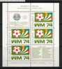 POLAND 1974 SOCCER WORLD CUP IN GERMANY SILVER MEDAL SHEETLET NHM Football Field Sports - 1974 – West-Duitsland