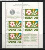 POLAND 1974 SOCCER WORLD CUP IN GERMANY SILVER MEDAL SHEETLET NHM Football Field Sports - Nuevos