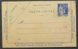 CARTE LETTRE - TYPE PAIX / 1937 ENTIER POSTAL  / COTE 32.00 EUROS (ref 308) - Kaartbrieven