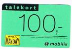 DANIMARCA (DENMARK)  - MOBILIX (GSM RECHARGE) - MAYDAY GREEN 100 EXP. 12.01  - USED °  -  RIF. 4013 - Denmark