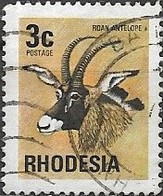 RHODESIA 1974 Antelopes - 3c. Roan Antelope FU - Rhodesia (1964-1980)