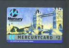 UK  -  Magnetic Phonecard/Mercurycard As Scan - [ 4] Mercury Communications & Paytelco