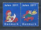 Paire De Vignettes De Noël Du Danemark De 2011 - Variedades Y Curiosidades