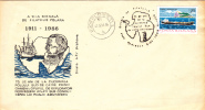 EXPLORATORY Conquer South Pole Roald Amundsen 1986 Commemorative ENVELOPE - ROMANIA. - Explorateurs