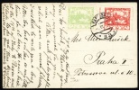 Czechoslovakia Postcard Franked With Hradcany. Karlsbad 1.VII.20. People, Soldier.  (A02059) - Cartoline Postali