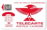 TELECARTE  NOUVELLE-CALEDONIE  Cagou 80 Unites ( Puce SC5 AN-P6 )  Logo ** - Nouvelle-Calédonie