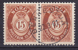 Norway 1950 Mi. 354    15 Ø Posthorn Deluxe BEKKESTUA Cancel !! - Usati