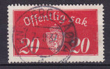 Norway 1934 Mi. 14 II    20 Ø Dienst Service Wappenlöwe Bdr. Deluxe Ambulant Cancel TØNSBERG-HÅØYA 7.9.1937 !! - Oficiales