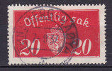 Norway 1934 Mi. 14 II    20 Ø Dienst Service Wappenlöwe Bdr. Deluxe Ambulant Cancel TØNSBERG-HÅØYA 7.9.1937 !! - Officials