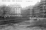 LES INONDATIONS DE PARIS - JANVIER 1910 -- LE PONT SAINT-LOUIS - BELLECARTE TRES ANIMEE - TOP !!! - Overstromingen