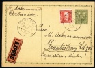 Czechoslovakia Postal Card. EXPRES. Cerhovice 18.VII.33.  (A05154) - Postales